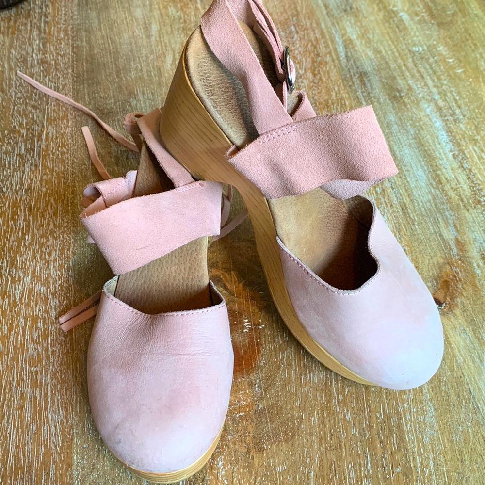 Free People Pink Clog Size 41